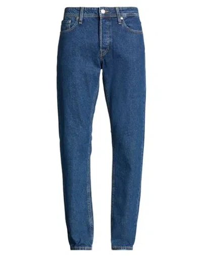 Jack & Jones Man Jeans Blue Size 33w-32l Cotton