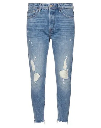 Jack & Jones Man Jeans Blue Size 36w-34l Cotton, Elastane