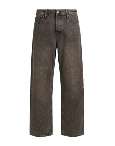 Jack & Jones Man Jeans Brown Size 32w-32l Cotton, Organic Cotton, Recycled Cotton In Gray