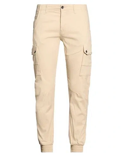 Jack & Jones Man Pants Beige Size 32w-34l Cotton, Elastane In Neutral