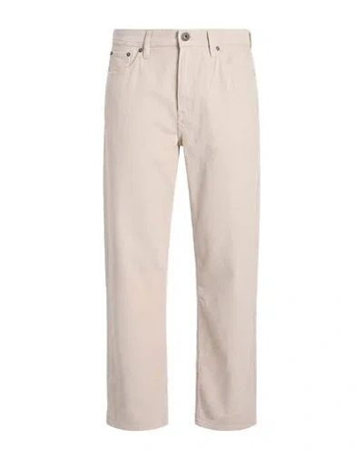 Jack & Jones Man Pants Beige Size 36w-32l Organic Cotton In Neutral