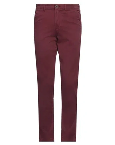 Jack & Jones Man Pants Burgundy Size 30w-32l Cotton, Elastane