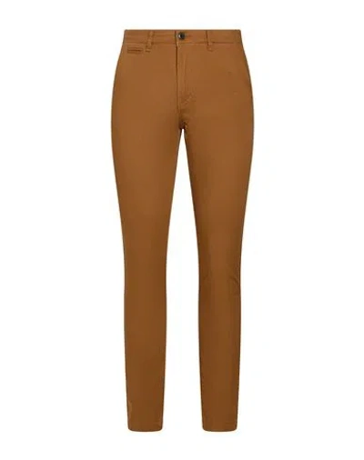 Jack & Jones Man Pants Camel Size 28w-32l Cotton, Elastane In Brown