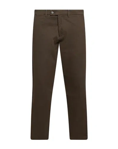 Jack & Jones Man Pants Military Green Size 36w-32l Organic Cotton, Polyester, Elastane In Brown