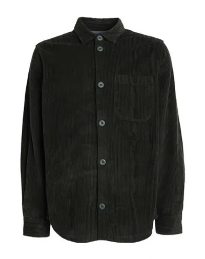 Jack & Jones Man Shirt Dark Green Size S Cotton In Green