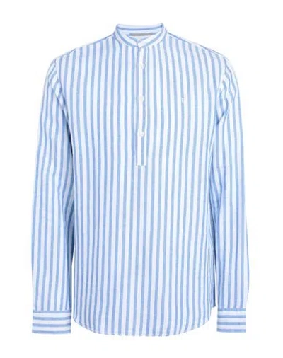 Jack & Jones Man Shirt Light Blue Size L Linen, Cotton