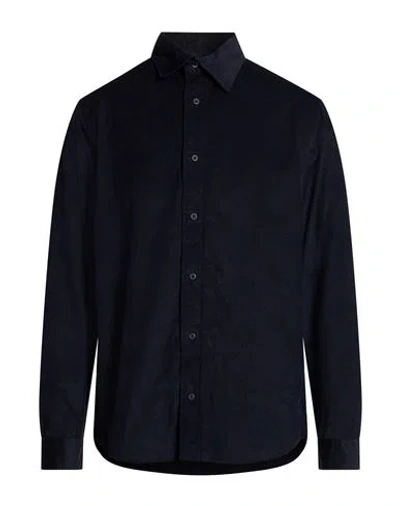 Jack & Jones Man Shirt Midnight Blue Size L Cotton, Lyocell