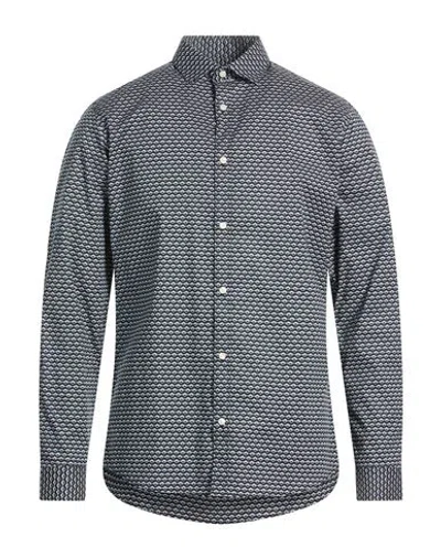 Jack & Jones Man Shirt Midnight Blue Size S Organic Cotton, Cotton, Elastane