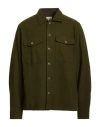 Jack & Jones Man Shirt Military Green Size L Cotton, Polyester
