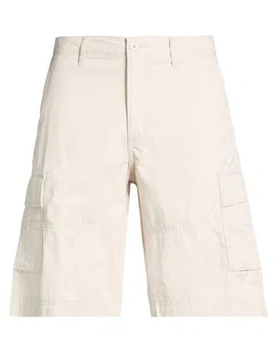 Jack & Jones Man Shorts & Bermuda Shorts Beige Size L Cotton In White