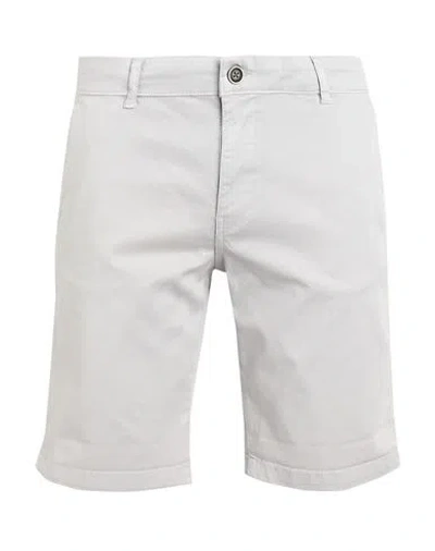 Jack & Jones Man Shorts & Bermuda Shorts Grey Size Xxl Cotton, Elastane In White