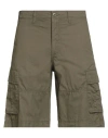 Jack & Jones Man Shorts & Bermuda Shorts Military Green Size Xl Cotton