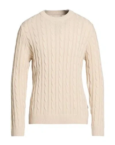 Jack & Jones Man Sweater Beige Size Xl Acrylic, Cotton In Neutral