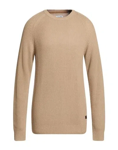 Jack & Jones Man Sweater Beige Size Xl Acrylic, Cotton In Brown