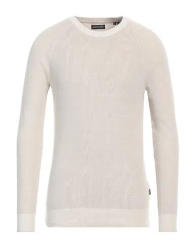 Jack & Jones Man Sweater Beige Size Xxl Cotton