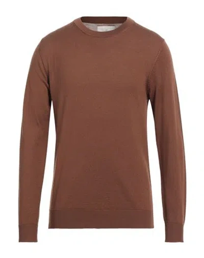 Jack & Jones Man Sweater Brown Size L Merino Wool