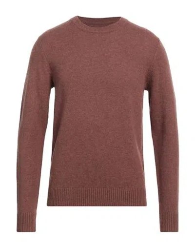Jack & Jones Man Sweater Brown Size Xl Wool