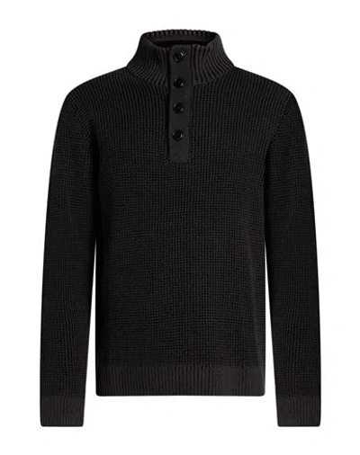 Jack & Jones Man Sweater Charcoal Size Xxl Acrylic, Cotton In Black