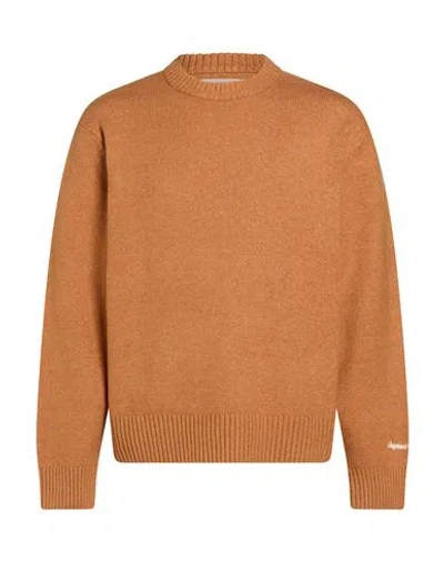 Jack & Jones Man Sweater Copper Size Xl Cotton, Polyester, Acrylic, Elastane In Brown
