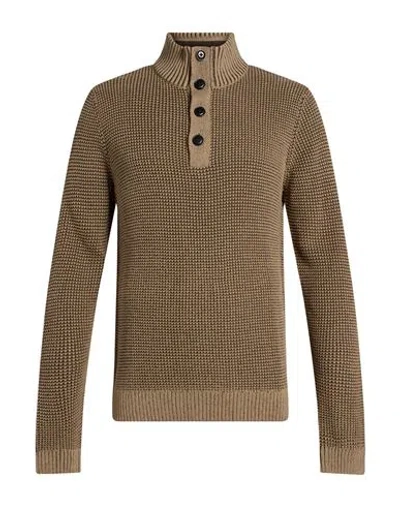 Jack & Jones Man Sweater Khaki Size L Acrylic, Cotton In Brown