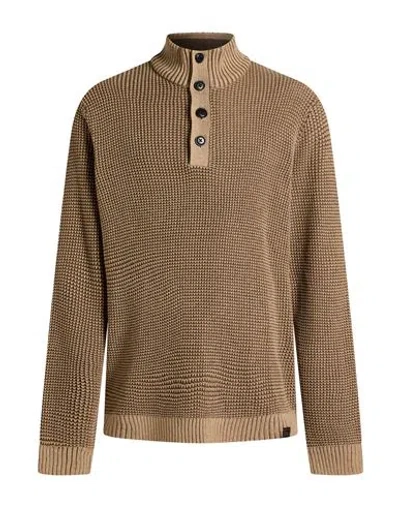 Jack & Jones Man Sweater Light Brown Size Xxl Acrylic, Cotton
