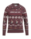 Jack & Jones Man Sweater Mauve Size L Cotton
