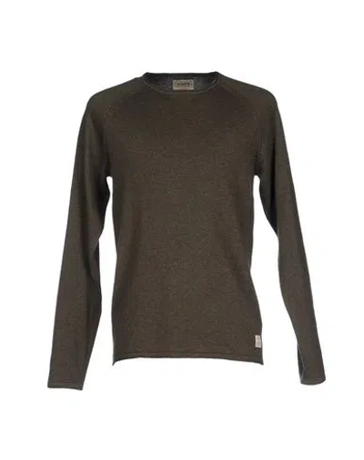 Jack & Jones Man Sweater Military Green Size S Cotton