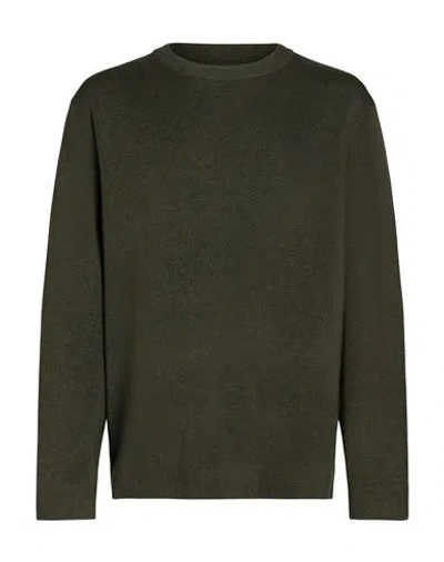 Jack & Jones Man Sweater Military Green Size Xxl Cotton, Recycled Polyester