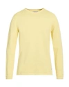 Jack & Jones Man Sweater Pastel Yellow Size M Cotton In Yellow