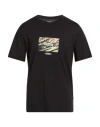 Jack & Jones Man T-shirt Black Size L Cotton In Black