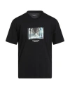 Jack & Jones Man T-shirt Black Size M Cotton In Black