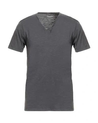 Jack & Jones Man T-shirt Charcoal Size Xl Cotton