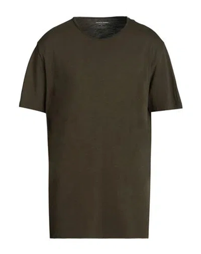 Jack & Jones Man T-shirt Dark Green Size Xl Cotton, Organic Cotton