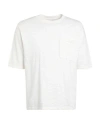 Jack & Jones Man T-shirt Ivory Size S Cotton In White