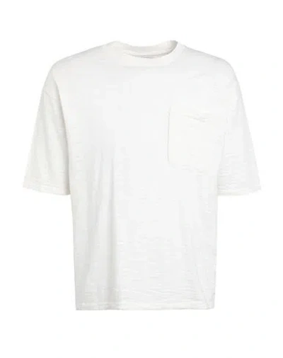 Jack & Jones Man T-shirt Ivory Size S Cotton In White