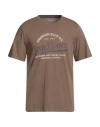 Jack & Jones Man T-shirt Khaki Size Xxl Cotton In Sand