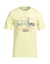 Jack & Jones Man T-shirt Pastel Yellow Size Xxl Cotton