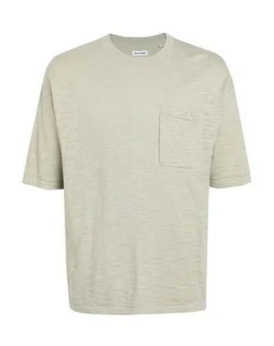 Jack & Jones Man T-shirt Sage Green Size L Cotton