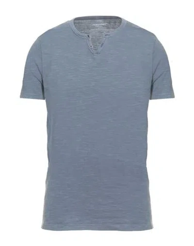 Jack & Jones Man T-shirt Slate Blue Size L Cotton