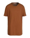Jack & Jones Man T-shirt Tan Size Xxl Cotton, Organic Cotton In Brown