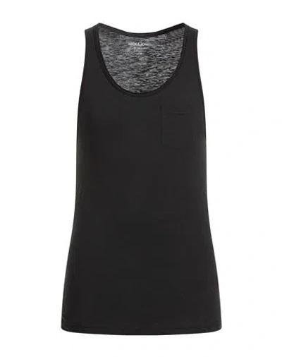 Jack & Jones Man Tank Top Black Size Xl Cotton