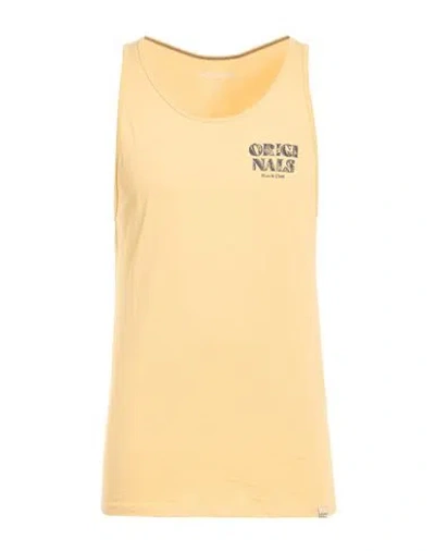 Jack & Jones Man Tank Top Marigold Size S Cotton In Yellow