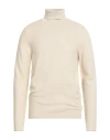 Jack & Jones Man Turtleneck Beige Size Xl Cotton