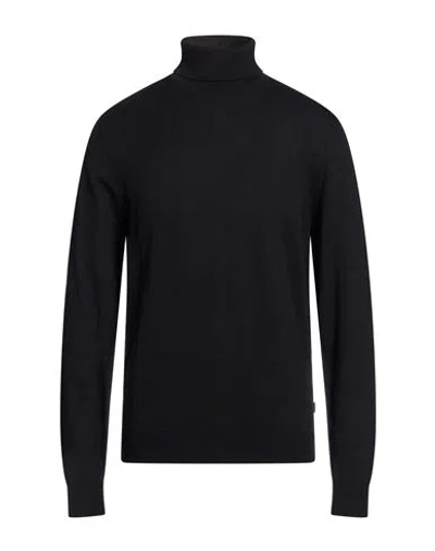Jack & Jones Man Turtleneck Black Size S Cotton, Recycled Polyester