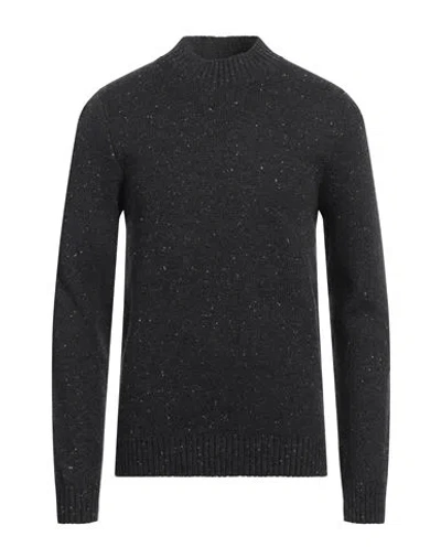 Jack & Jones Man Turtleneck Charcoal Size M Acrylic, Cotton In Grey