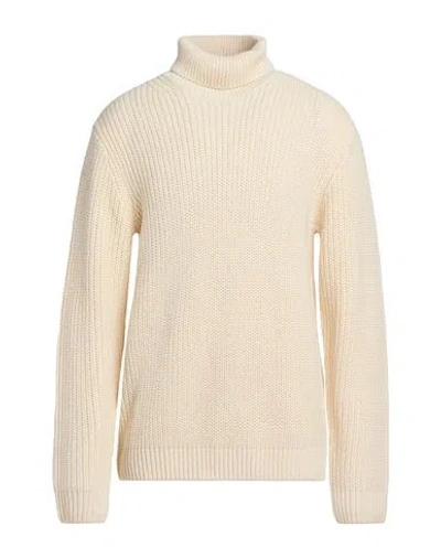 Jack & Jones Man Turtleneck Cream Size Xl Acrylic, Organic Cotton In White
