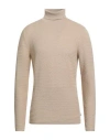 Jack & Jones Man Turtleneck Sand Size S Cotton