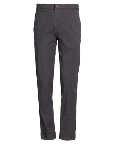 Jack & Jones Pants Studio Man Pants Charcoal Size 31w-32l Cotton, Recycled Cotton, Elastane In Gray