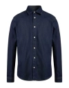 Jack & Jones Premium Man Denim Shirt Blue Size Xl Cotton, Elastane In Blue
