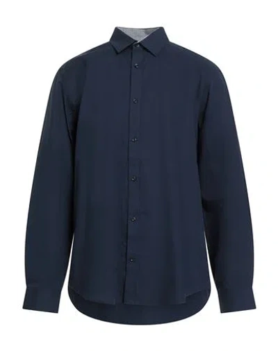 Jack & Jones Premium Man Shirt Navy Size S Cotton In Blue